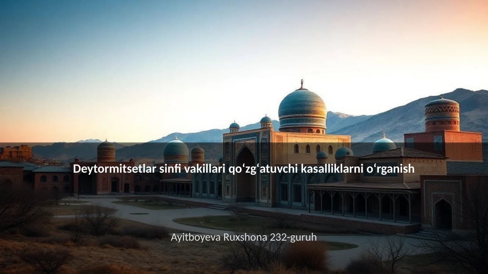 Deytormitsetlar sinfi vakillari qoʻzgʻatuvchi kasalliklarni oʻrganish