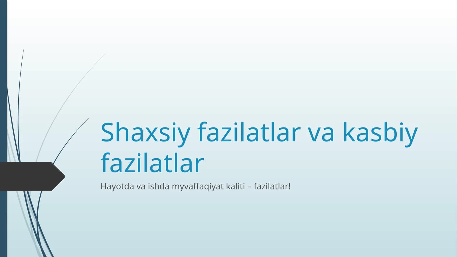 Shaxsiy fazilatlar va kasbiy fazilatlar
