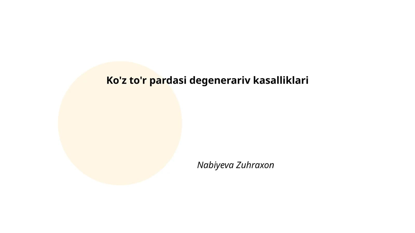 Ko'z to'r pardasi degenerativ kasalliklari