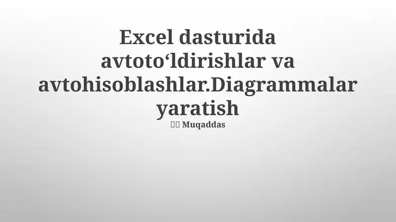 Excel dasturi