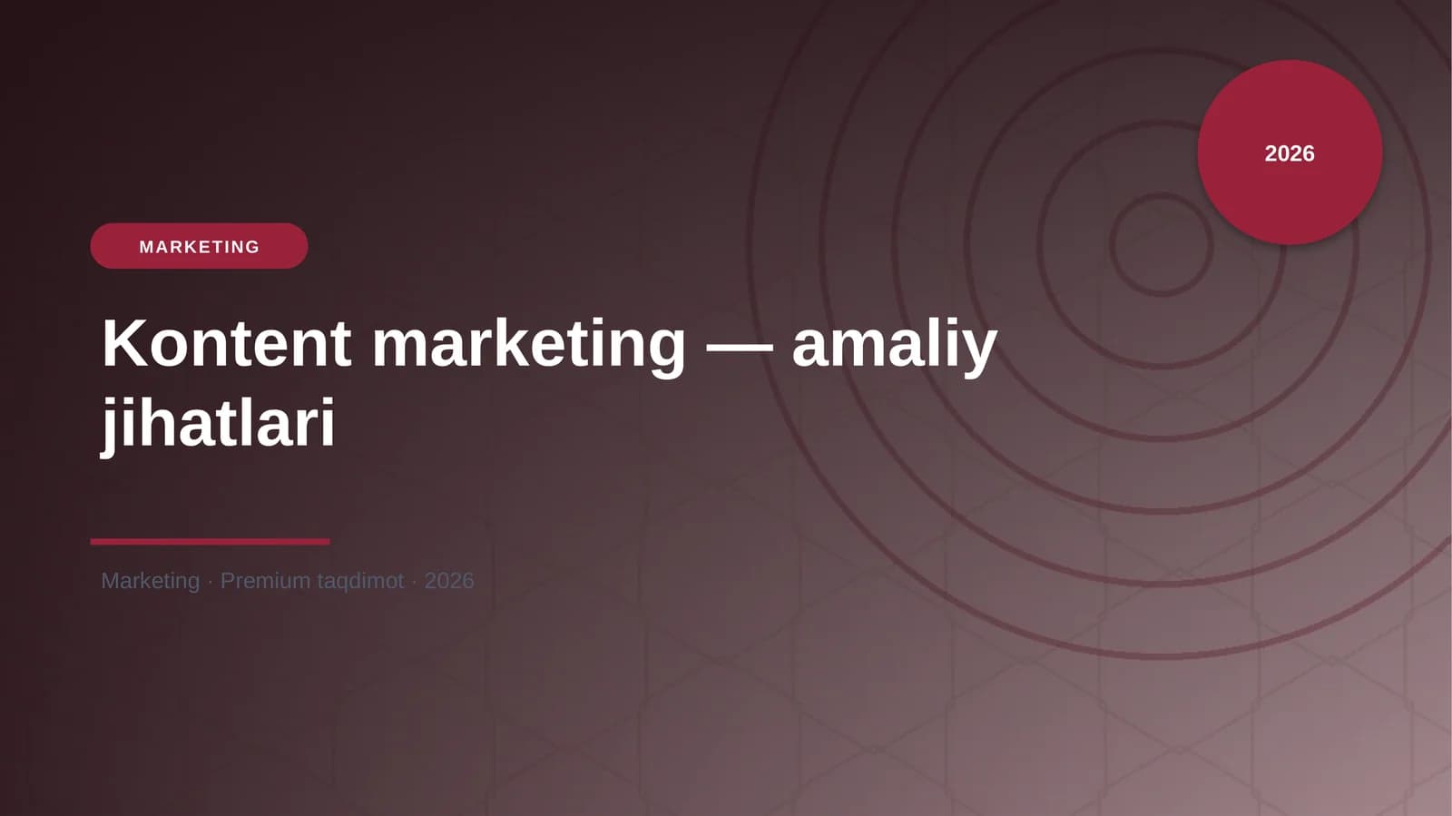 Kontent marketing — amaliy jihatlari