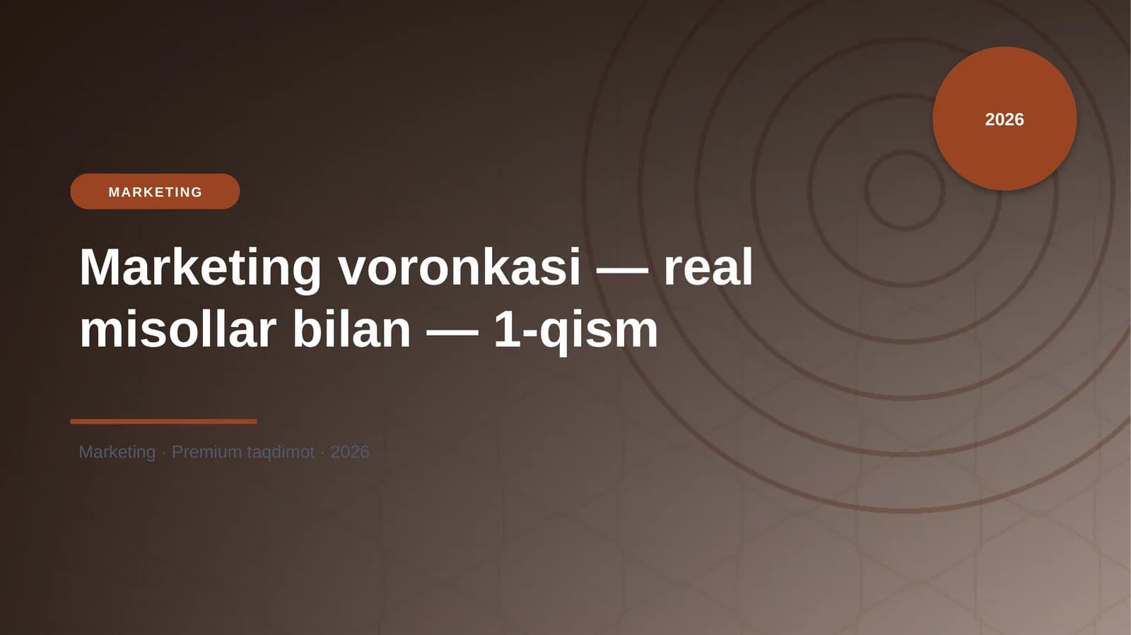 Marketing voronkasi — real misollar bilan — 1-qism