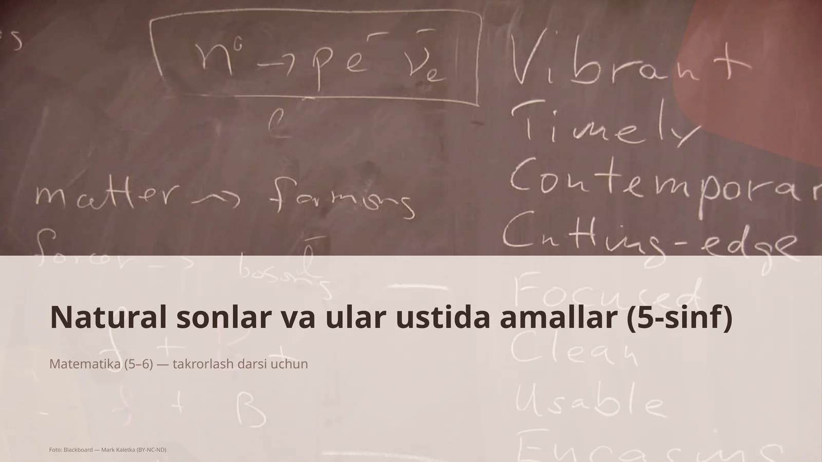 Natural sonlar va ular ustida amallar (5-sinf)