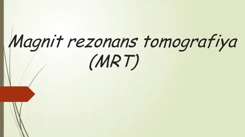 MRT -REJIMLARI BILAN