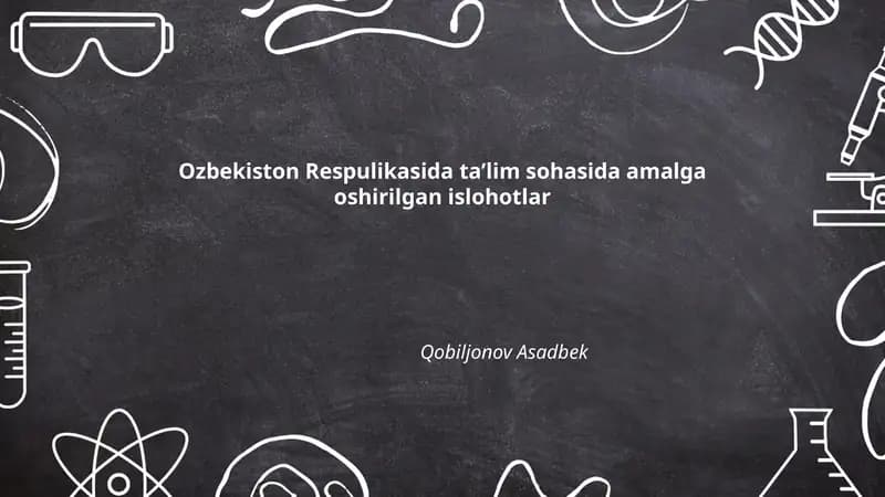 Umumiy o'rta ta'limni modernizatsiya qilish islohotlari