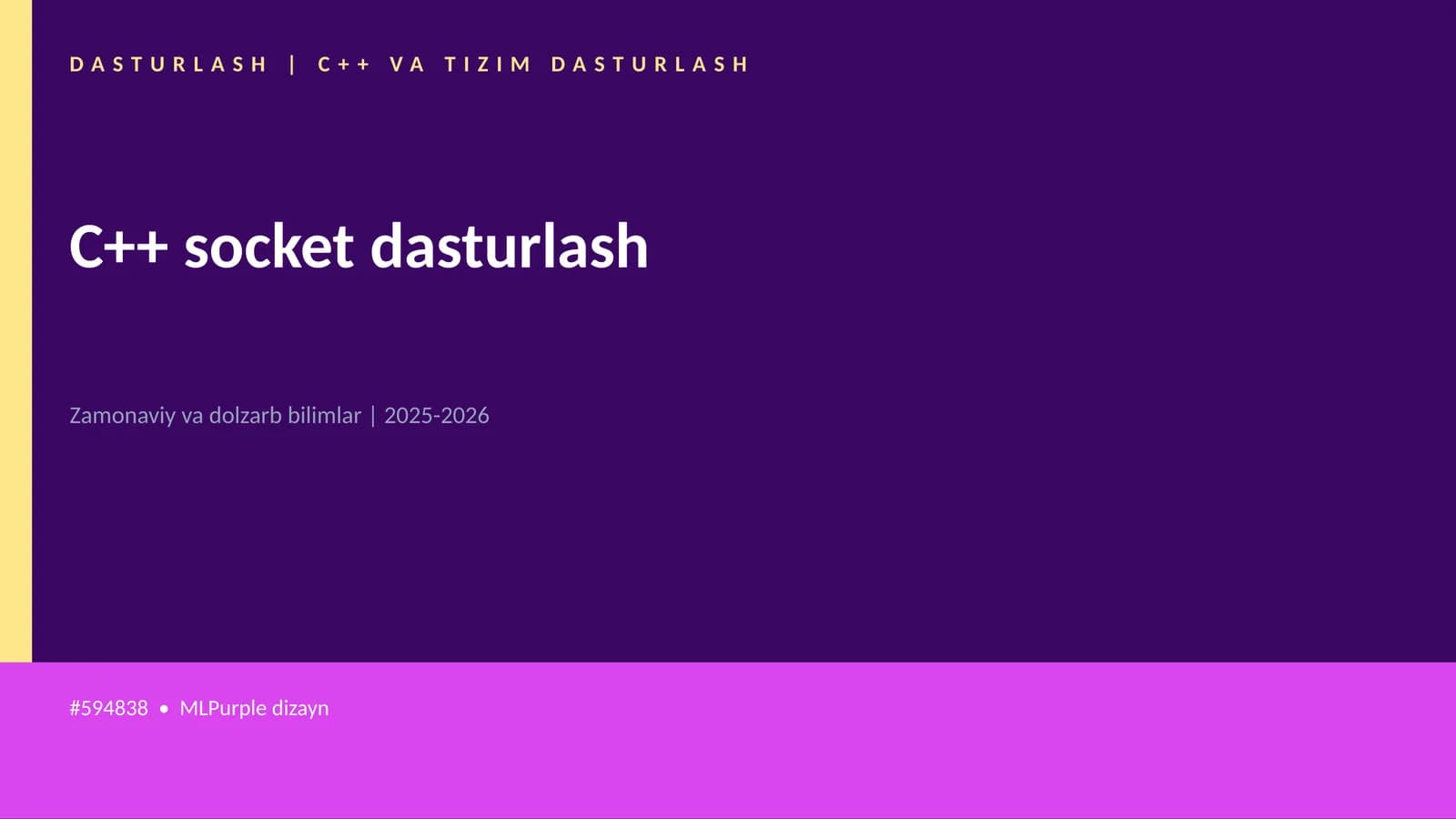 C++ socket dasturlash