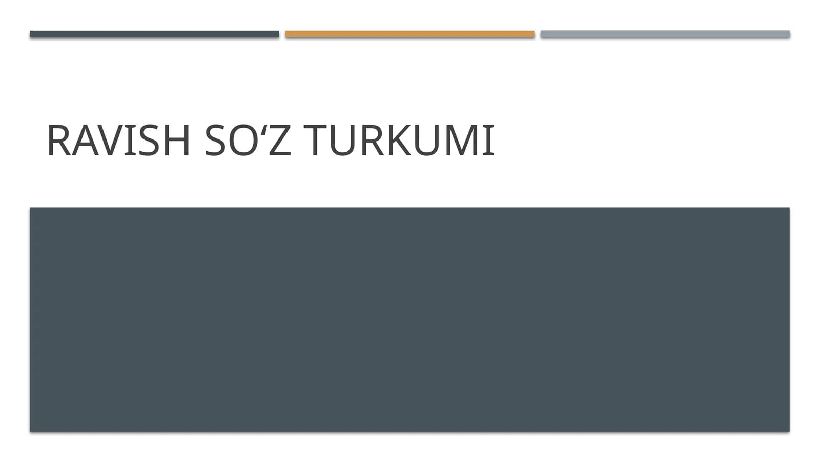 Ravish soʻz turkumi