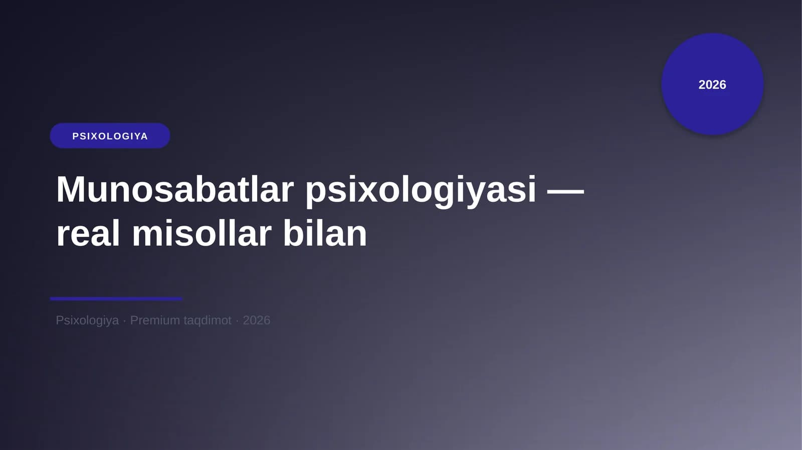 Munosabatlar psixologiyasi — real misollar bilan