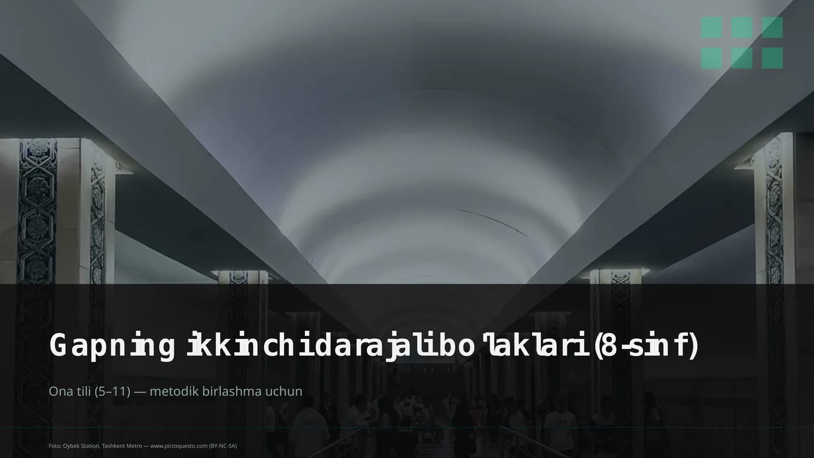 Gapning ikkinchi darajali bo'laklari (8-sinf)