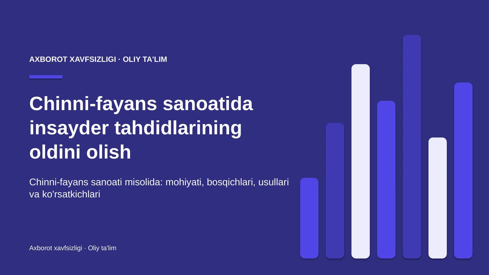 Insayder tahdidlarining oldini olish: mohiyati