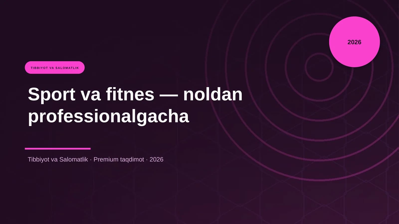 Sport va fitnes — noldan professionalgacha