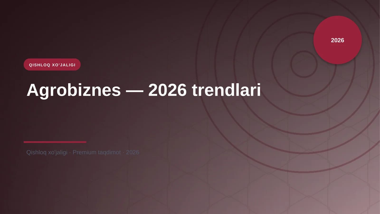 Agrobiznes — 2026 trendlari