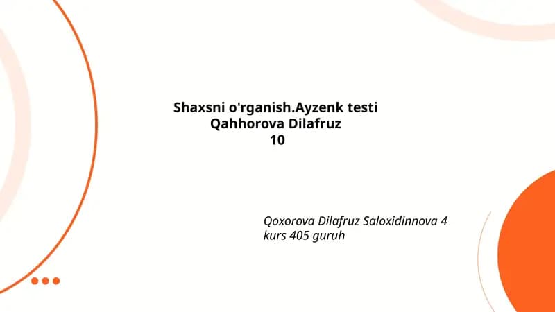 Ayzenk testi
