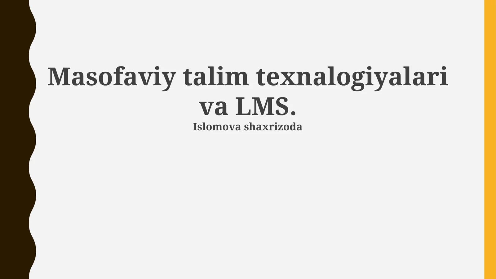 O'quv materiallari va LMS