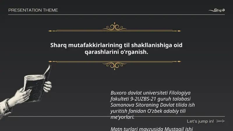 Matn turlari mavzusida Mustaqil ishi