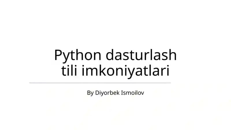 Funksiyalar va Modullar