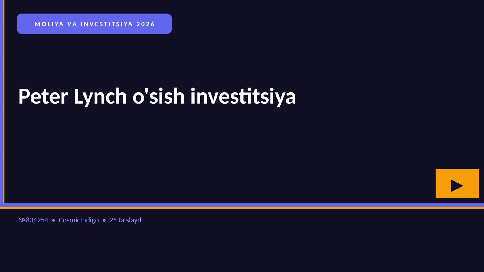 Peter Lynch o'sish investitsiya