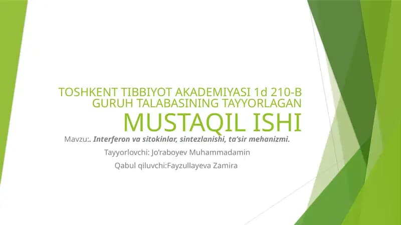 Interferon va sitokinlar