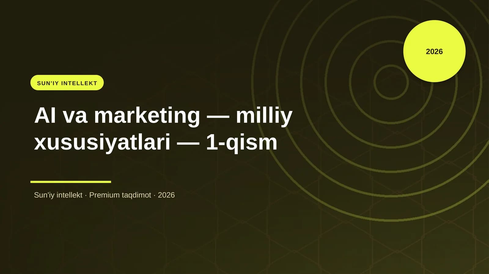 AI va marketing — milliy xususiyatlari — 1-qism