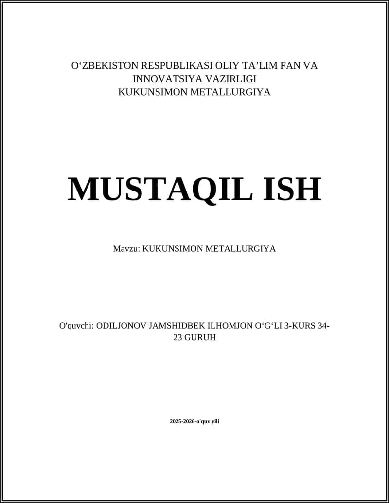 KUKUNSIMON METALLURGIYA