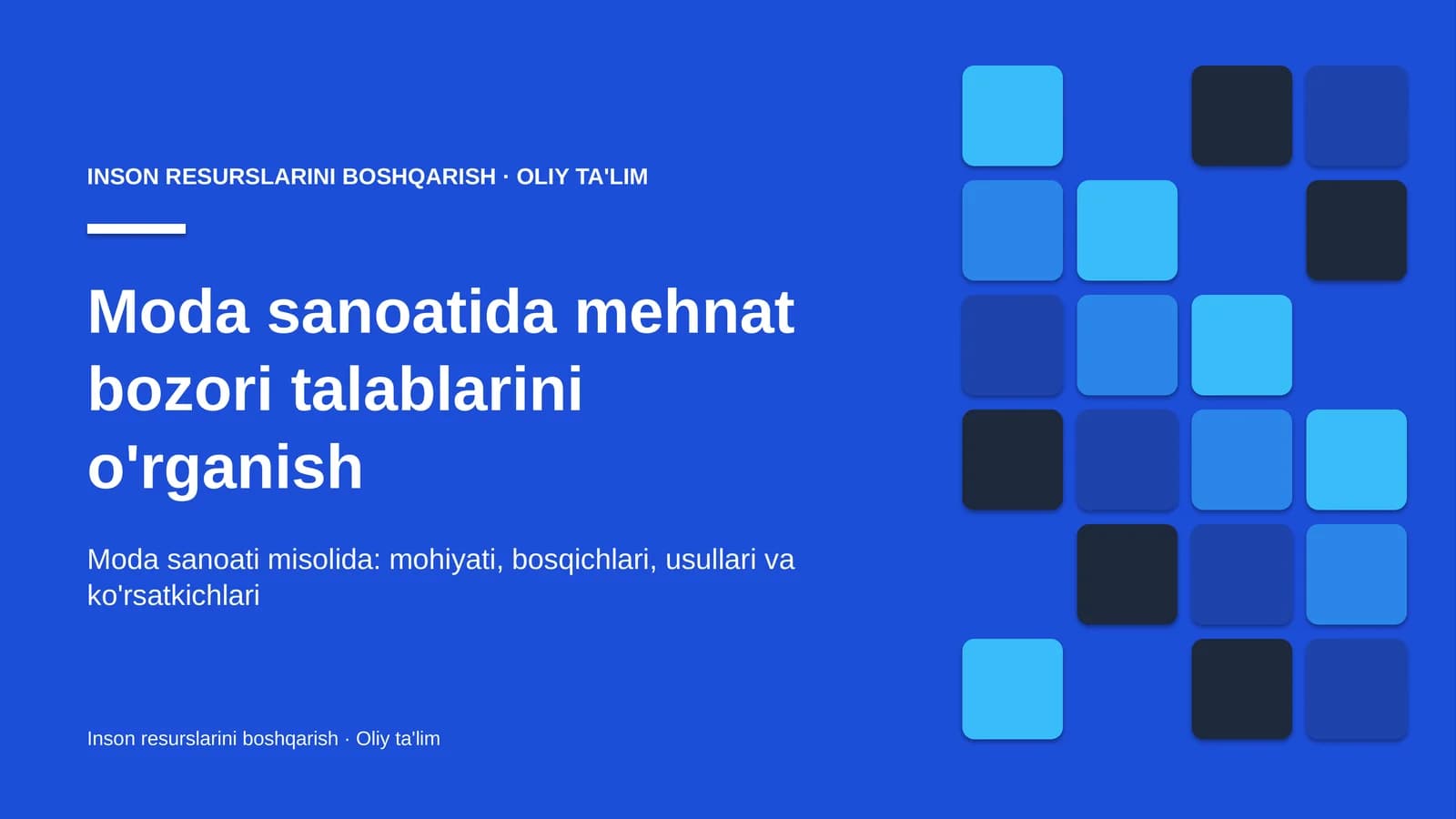 moda sanoatida mehnat bozori talablarini o'rganish 3629