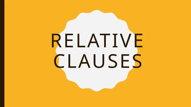 Relative clauses