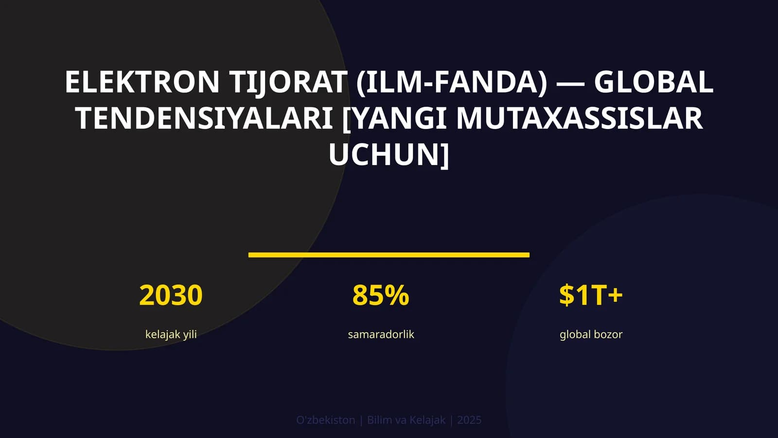Elektron tijorat (ilm-fanda) — global tendensiyalari [yangi mutaxassislar uchun]