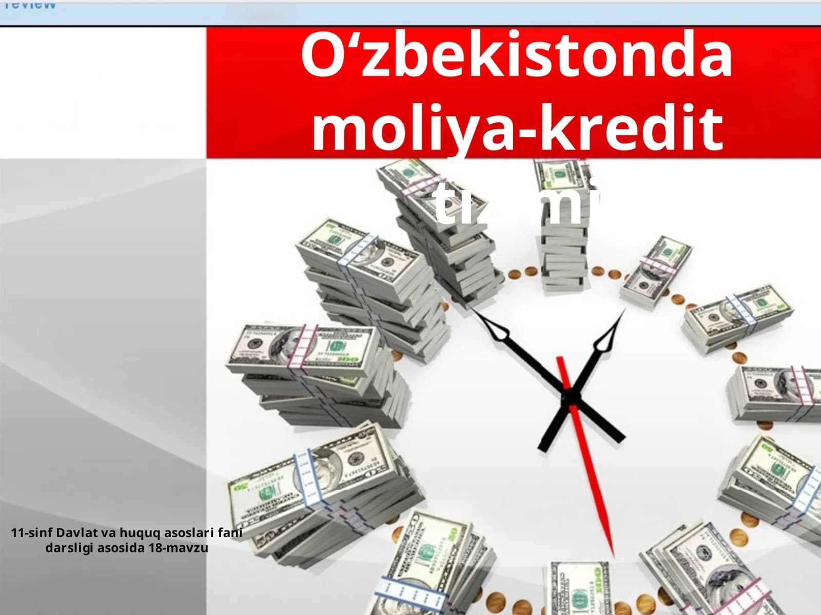 Konstitutsiya moliya-kredit huquqining asosiy manbai