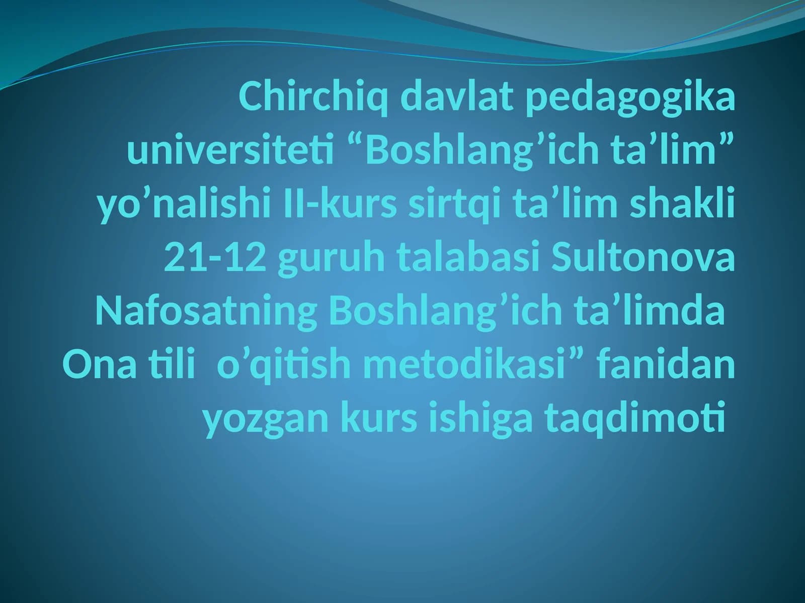 O’qishdarslaridahikoyao’tishuslubiyoti(1-sinf)