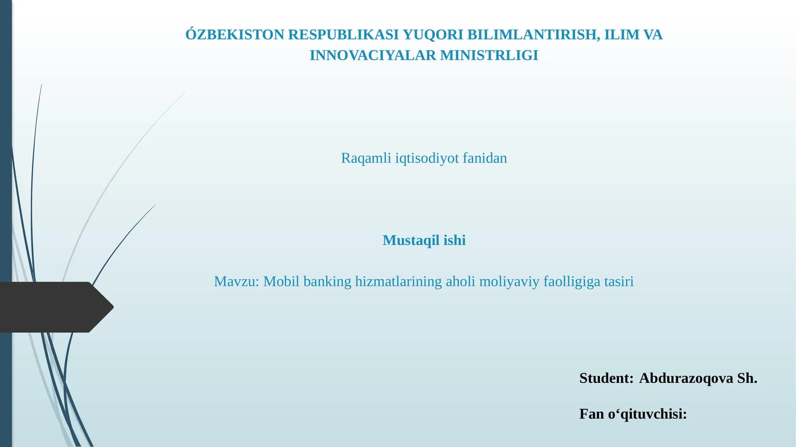 Mobil Banking Xizmatlarining Moliyaviy Faolligi