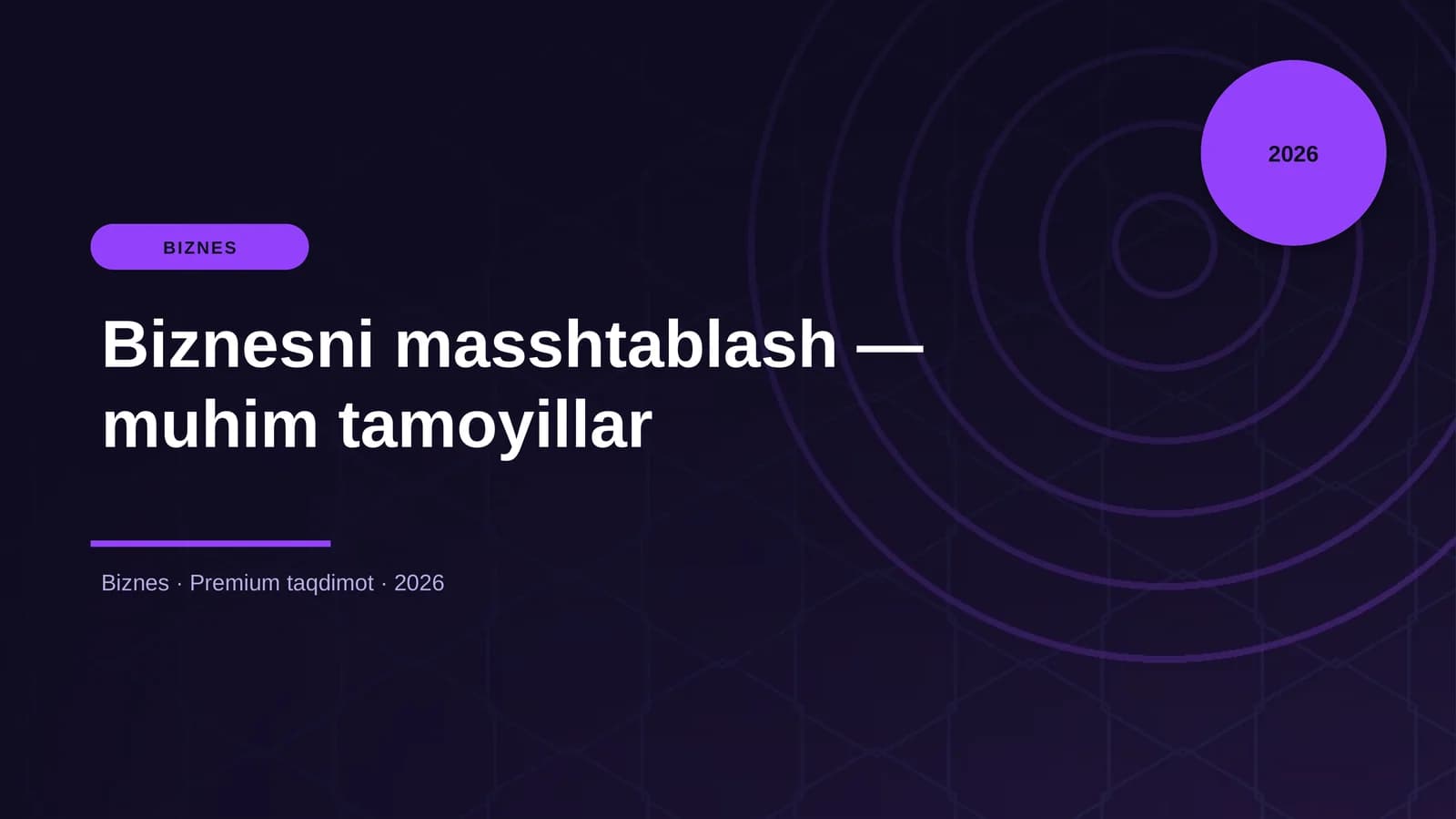 Biznesni masshtablash — muhim tamoyillar