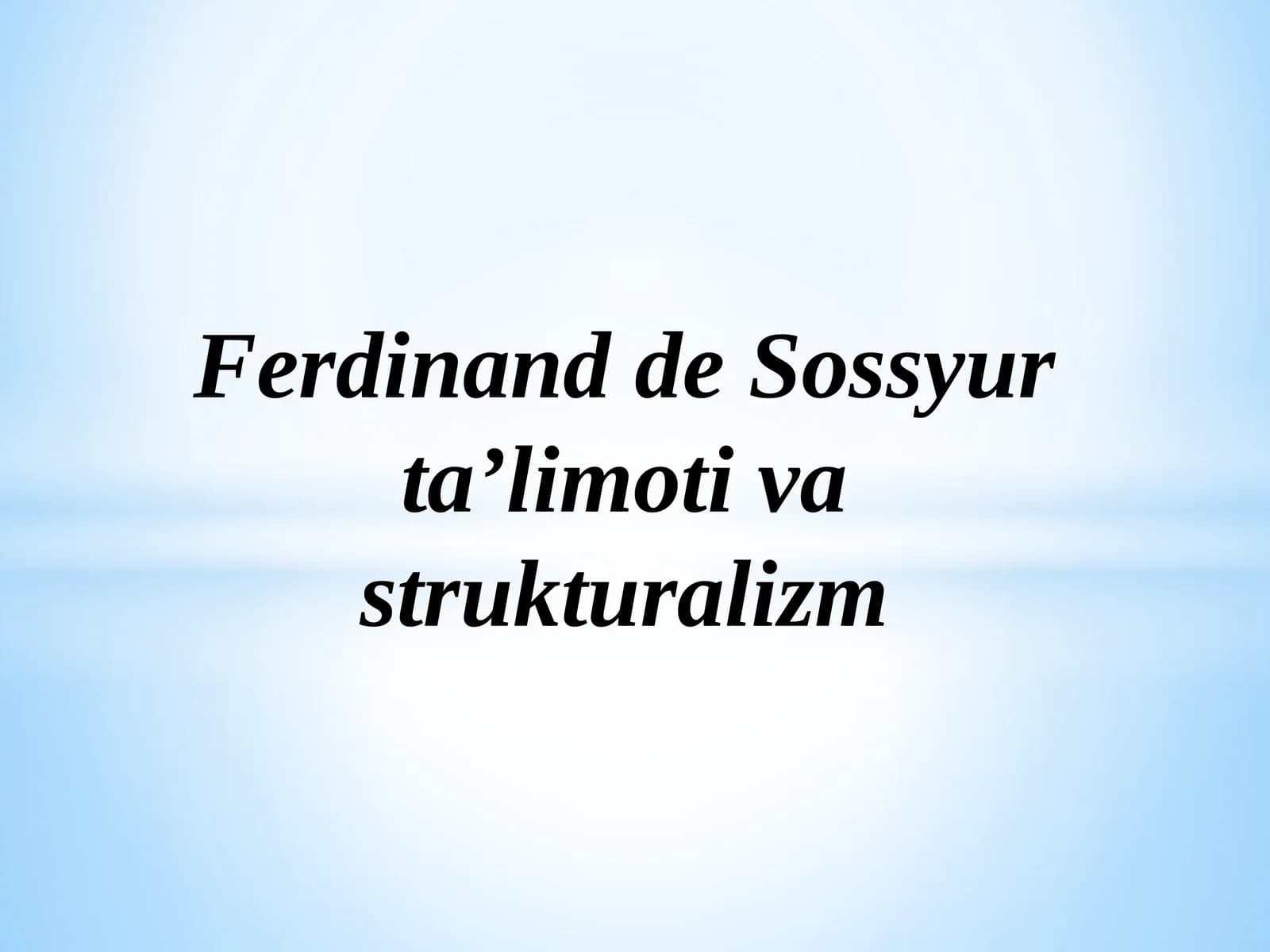 Umumiy lingvistika kursi