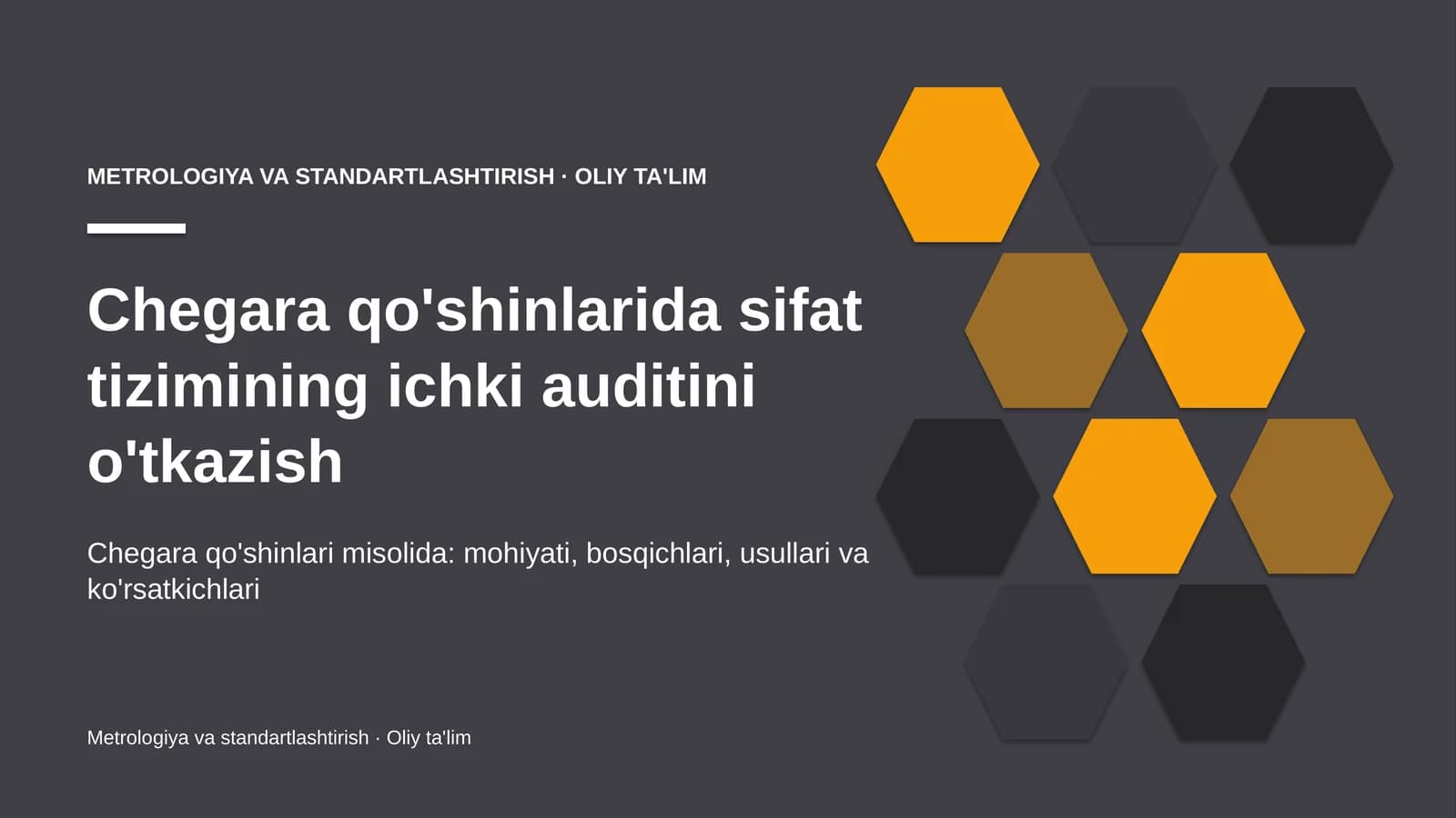 chegara qo'shinlarida sifat tizimining ichki auditini o'tkazish 8399