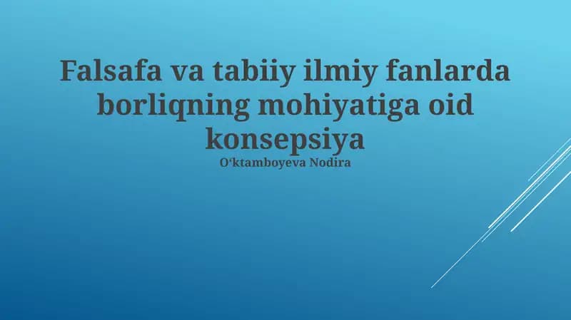 Borliqning Mohiyati