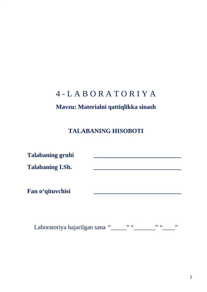 Materialni qattiqlikka sinash