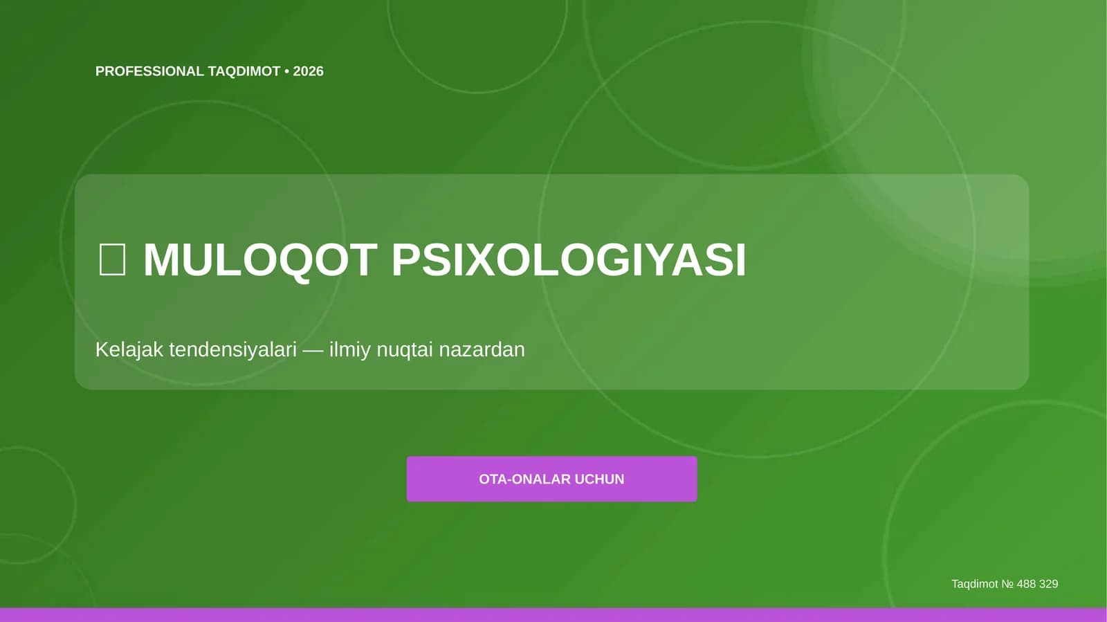 MULOQOT PSIXOLOGIYASI
