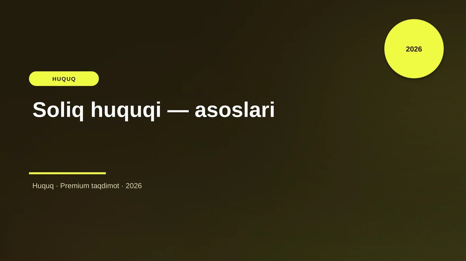 Soliq huquqi — asoslari