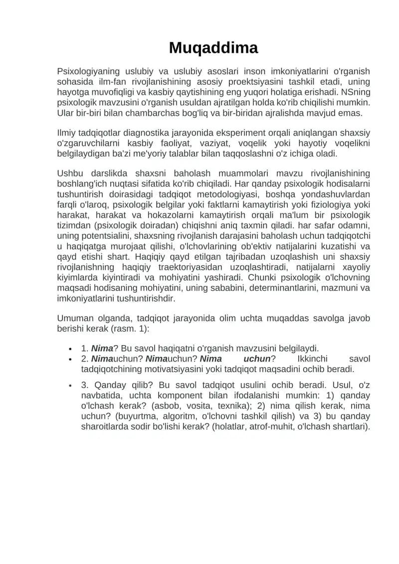 Zamonaviy psixologiyada miqdor va sifat fanidan kerak boladigan kitob