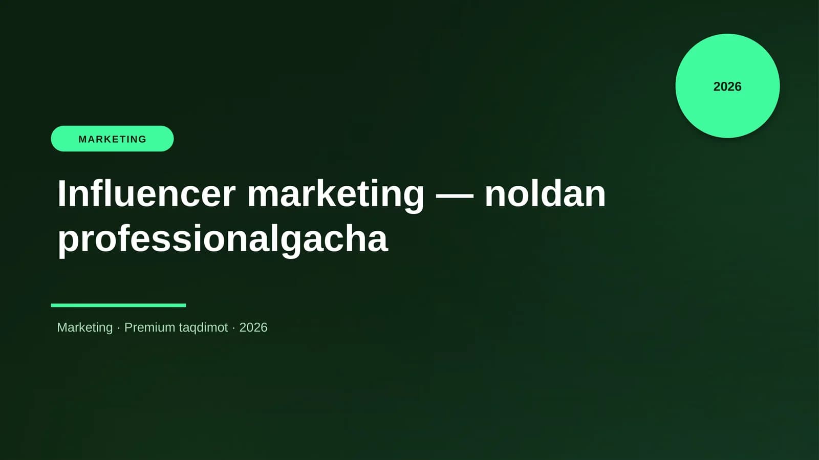 Influencer marketing — noldan professionalgacha