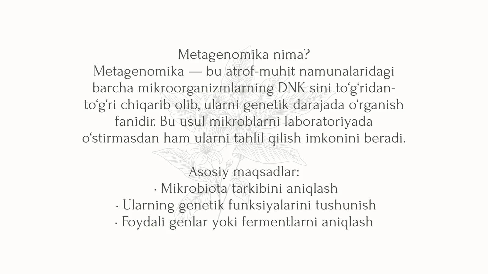Metagenomika nima