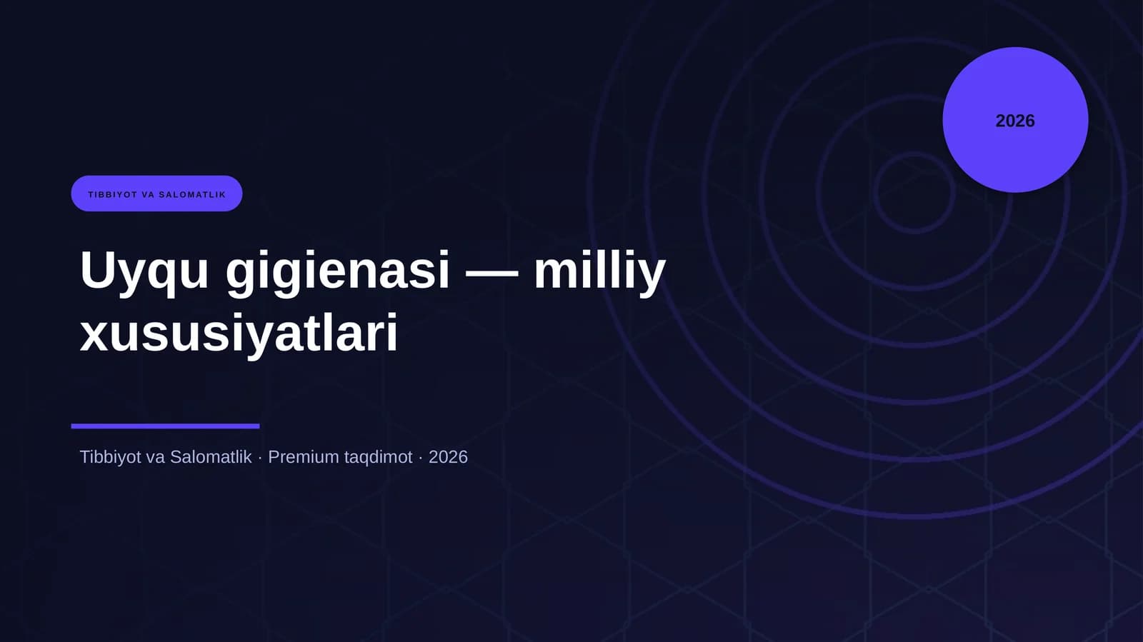 Uyqu gigienasi — milliy xususiyatlari