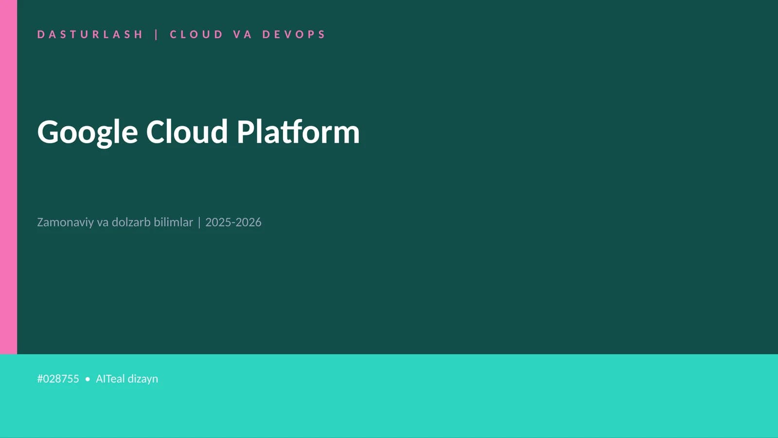 DASTURLASH | CLOUD VA DEVOPS