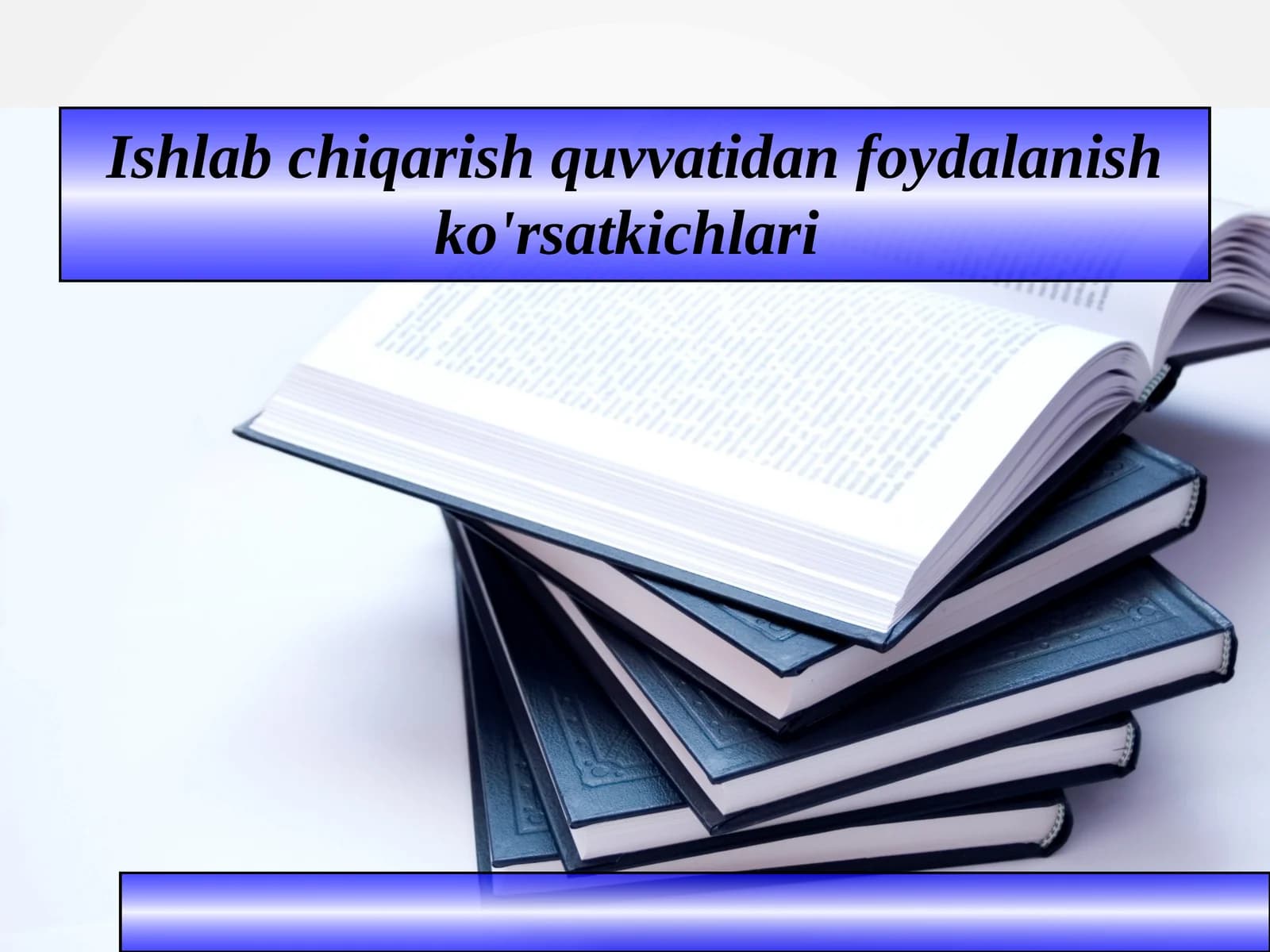 Ishlab chiqarish quvvatidan foydalanish ko'rsatkichlari