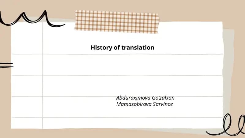 History of translation