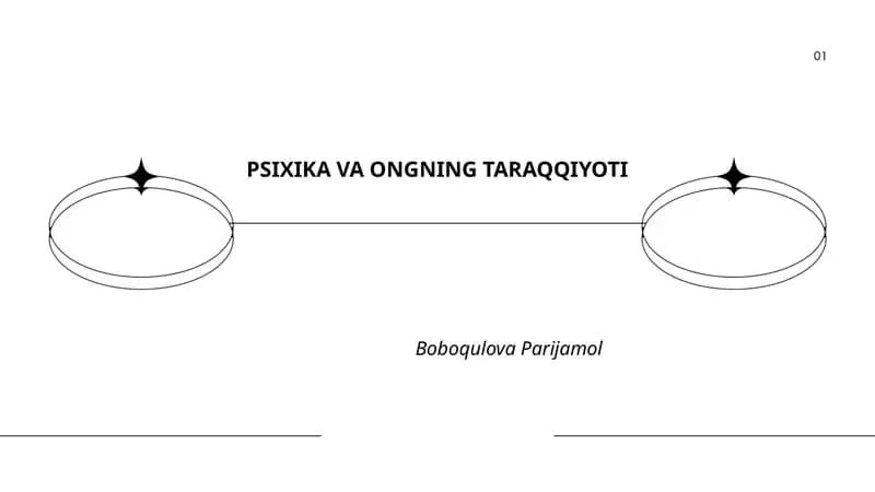 PSIXIKA VA ONGNING TARAQQIYOTI