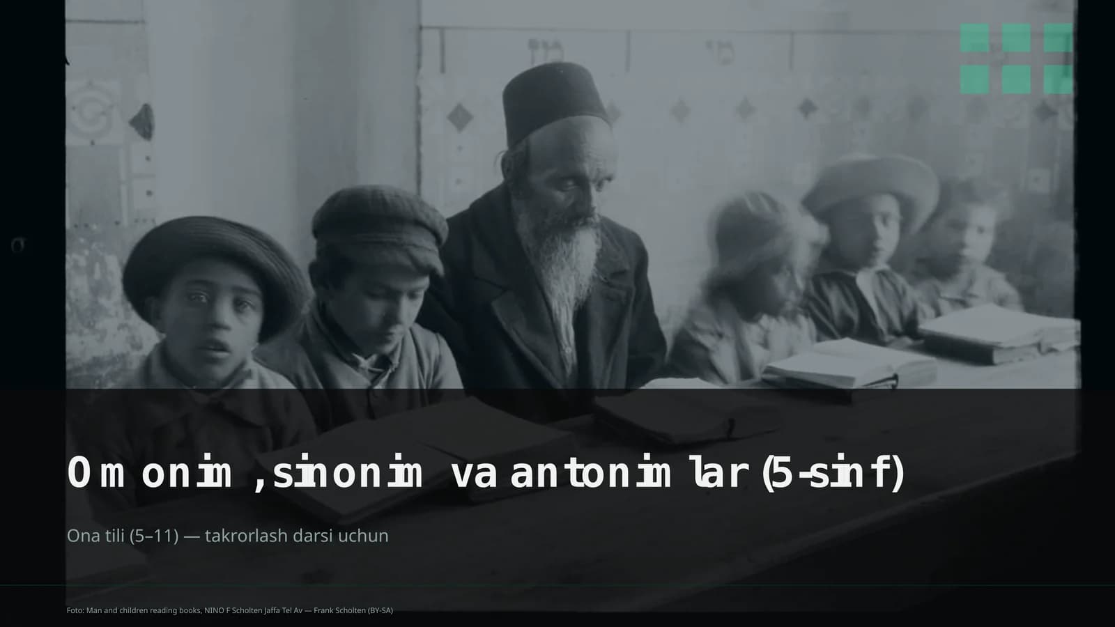 Omonim, sinonim va antonimlar (5-sinf)