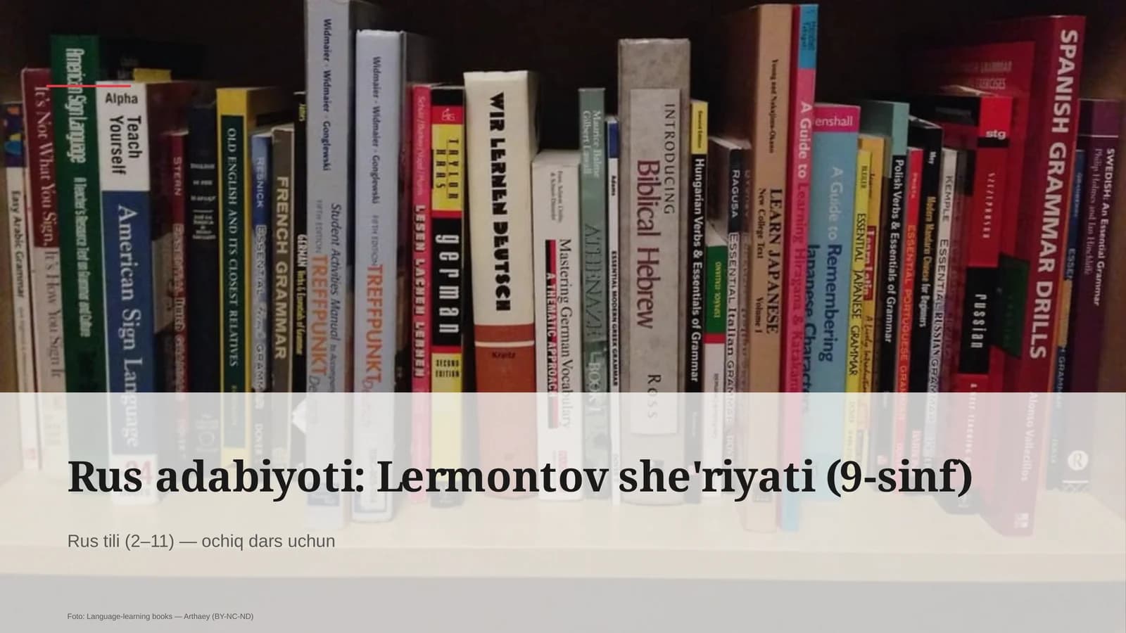 Lermontov she'riyati (9-sinf)