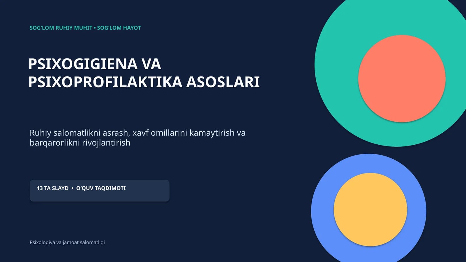 PSIXOGIGIENA VA PSIXOPROFILAKTIKA ASOSLARI