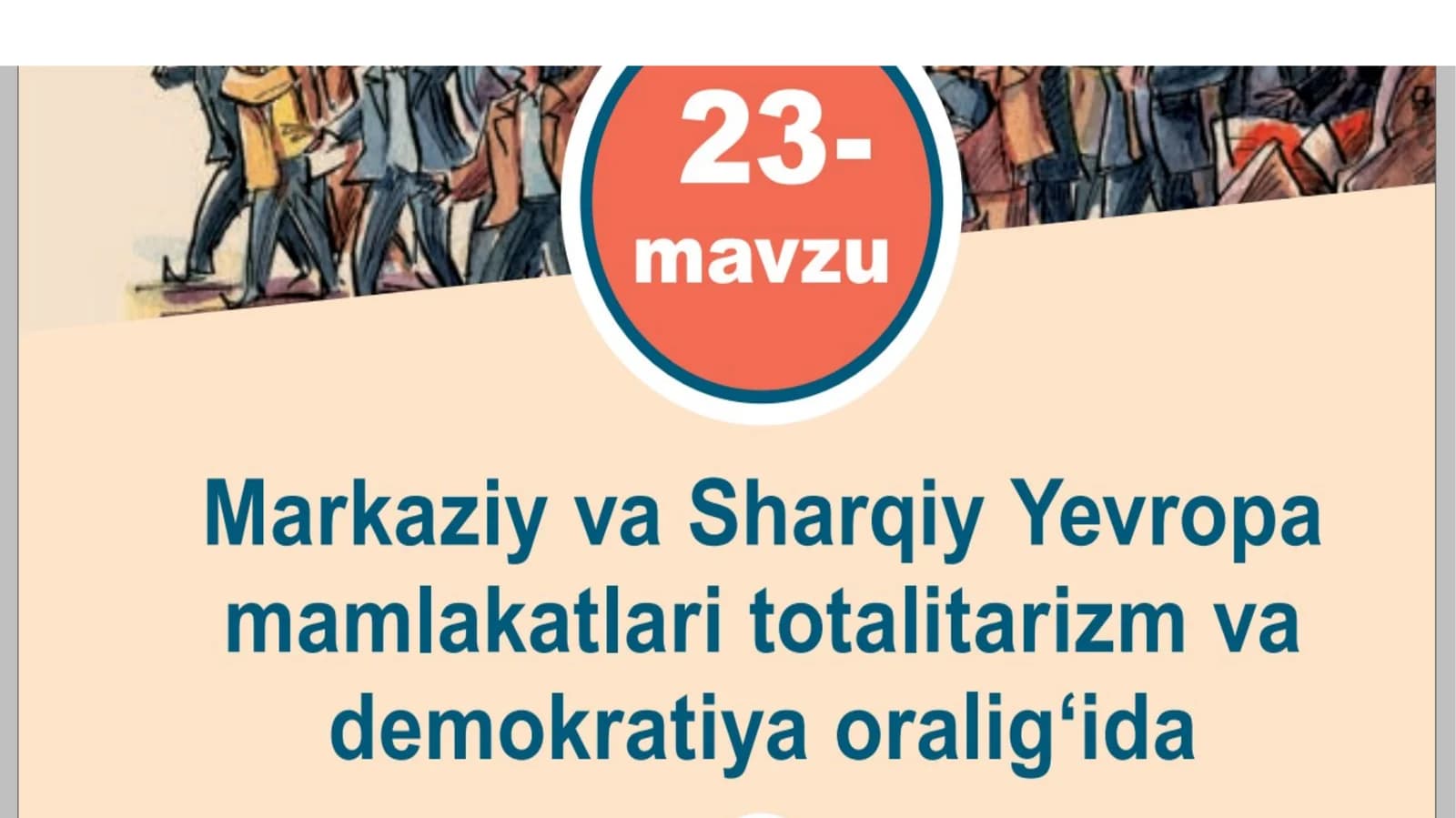 Mavzu: Ikkinchi Jahon urushi va KPSSning XX syezdida Stalin shaxsiga sig‘inish