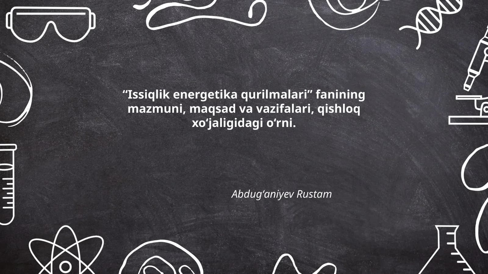 Issiqlik energetika qurilmalari